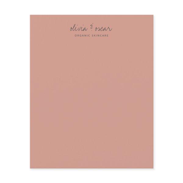 Minimalist Handwritten Script Dusty Rose Business
