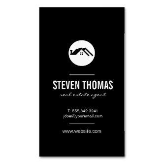 Minimalist Home Icon / Black White  Magnet