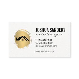 Minimalist Home Icon / Gold Brushed