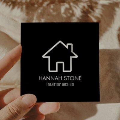 Minimalist House Home Outline Plain Simple Basic Square