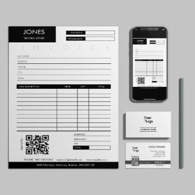 Minimalist Invoice Sales Receipt Small Business