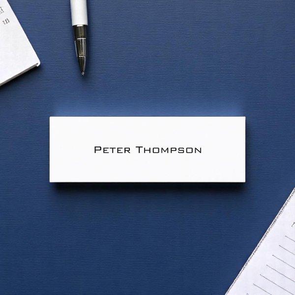 minimalist just name with phone_number white mini