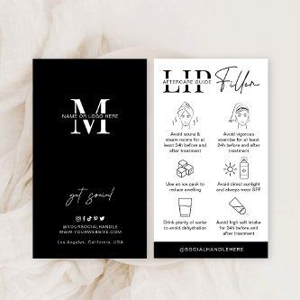 Minimalist Lip Filler Aftercare Guide Instructions