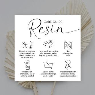 Minimalist Logo Epoxy Resin Care Guide Thank You Square