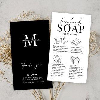 Minimalist Logo Handmade Soap Bar Care Guide
