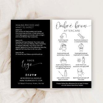 Minimalist Logo Ombre Powder Brow After Care Guide