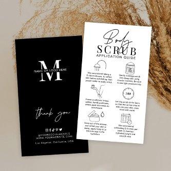 Minimalist Logo Sugar Body Scrub Application Guide