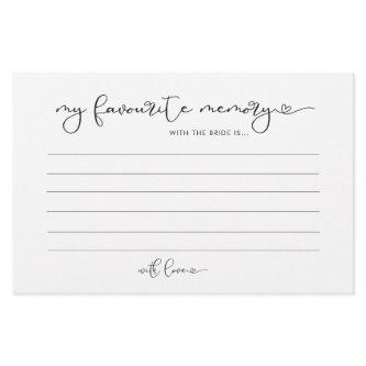Minimalist love heart my favourite memory card flyer