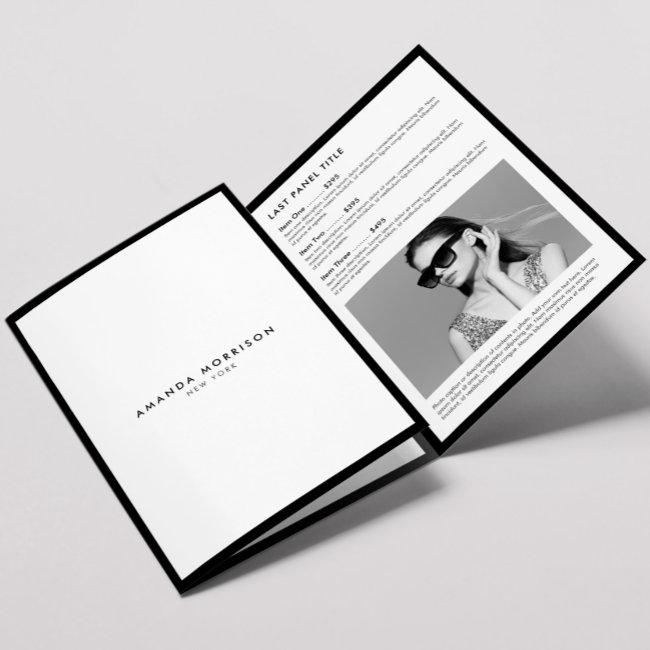 Minimalist Luxury Boutique Black/White Brochure