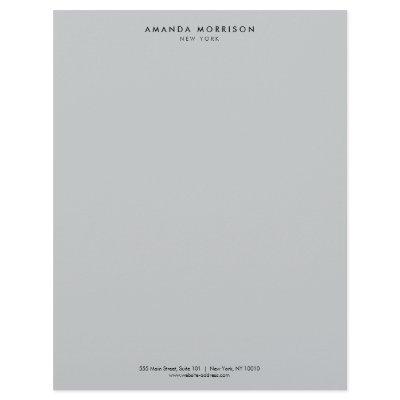 Minimalist Luxury Boutique Gray Letterhead