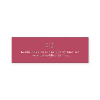 Minimalist Magenta Monogram Wedding Website Mini