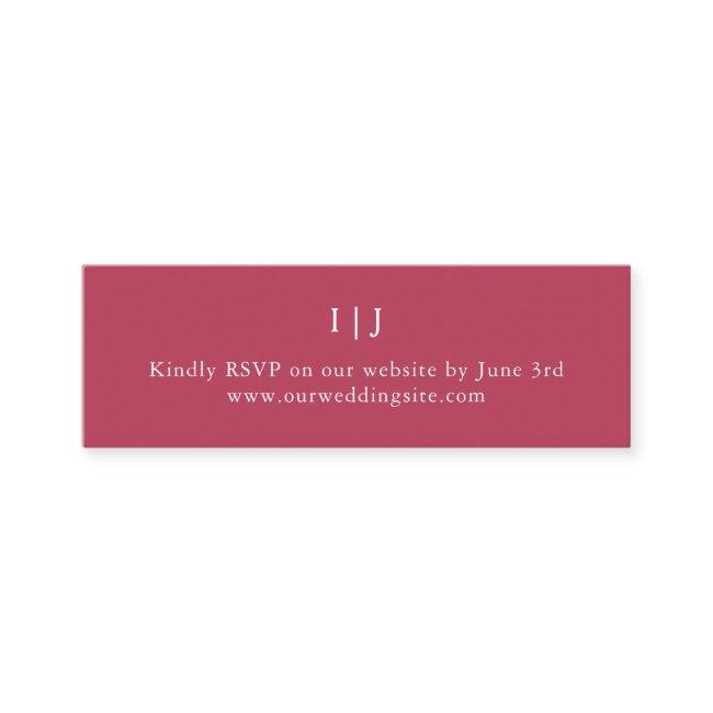 Minimalist Magenta Monogram Wedding Website Mini
