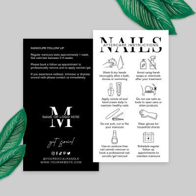 Minimalist Manicure Nails Aftercare Instructions
