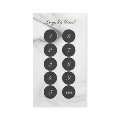 Minimalist Marble Loyalty Card