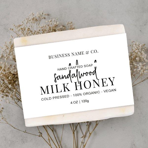 Minimalist Modern 2x11" Soap Bar Bellyband Labels