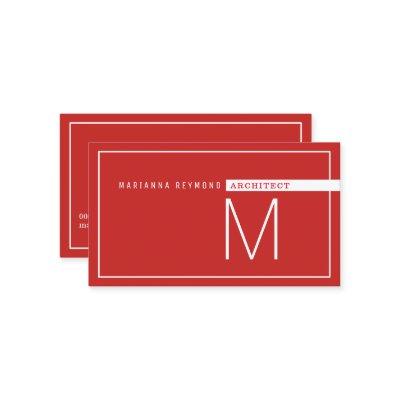 Minimalist Modern, architect red