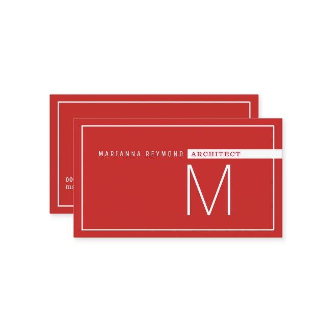 Minimalist Modern, architect red