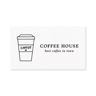 Minimalist Modern Black and White Cute Coffee Cup
