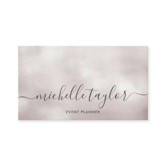 Minimalist modern blush pearl signature script