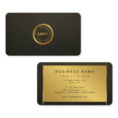 Minimalist Modern Dark & Gold professional Logo Bu