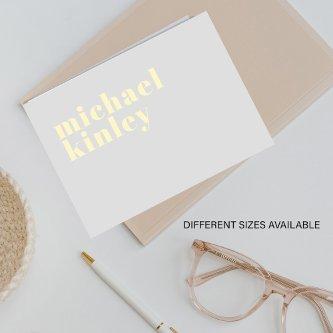 Minimalist modern elegant typography name note card
