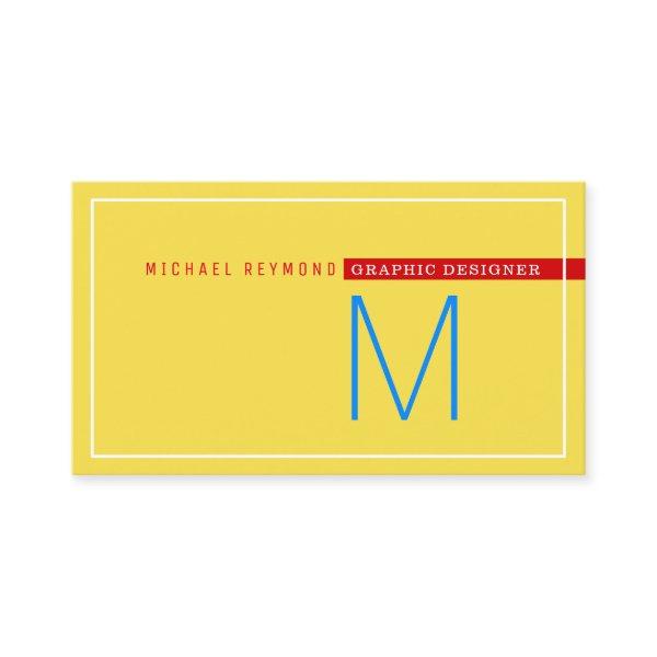 Minimalist & modern, graphic designer yellow