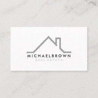 Minimalist Modern House Logo Real Estate Agency