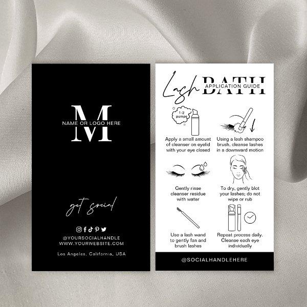 Minimalist Modern Lash Bath Cleanser Instructions