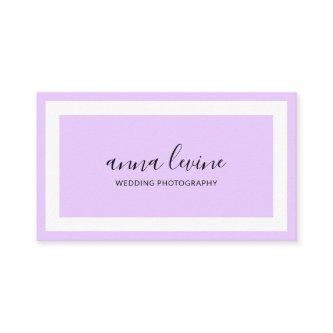 Minimalist Modern Lavender Purple White Border