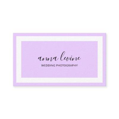 Minimalist Modern Lavender Purple White Border