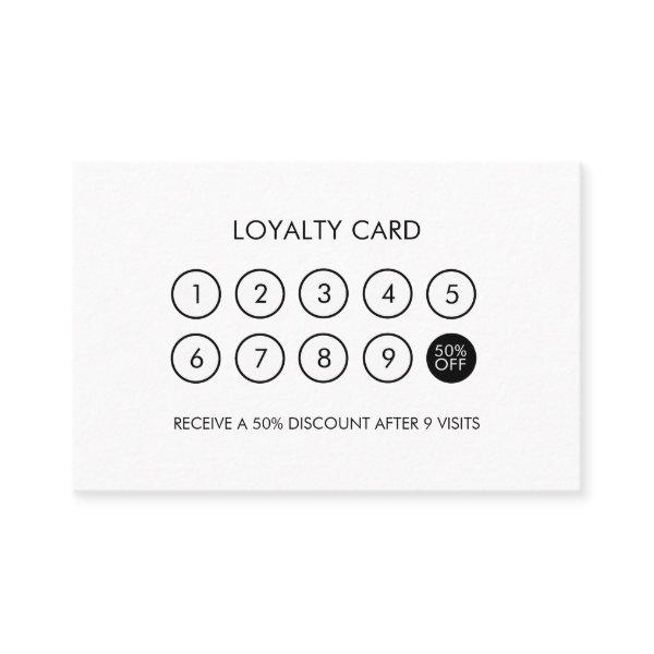 Minimalist Modern Loyalty Discount Black and White