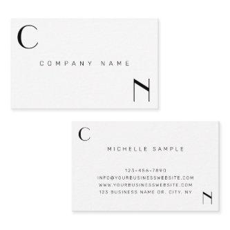 Minimalist Modern Luxury Front And Back Monogram B