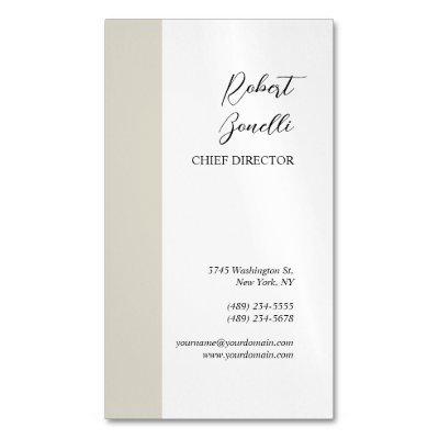 Minimalist Modern Pastel White Color Personalized  Magnet