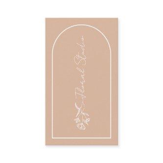 Minimalist Modern Pink Blush Arch Florist QR Code