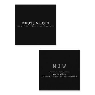 minimalist modern professional simple plain black square