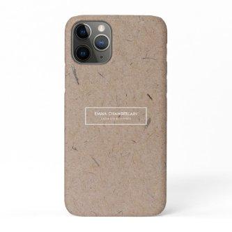 Minimalist Modern Rustic Kraft Paper iPhone 11 Pro Case