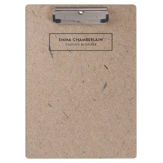 Minimalist Modern Rustic Kraft Paper Clipboard