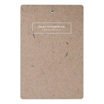 Minimalist Modern Rustic Kraft Paper Mini Clipboard
