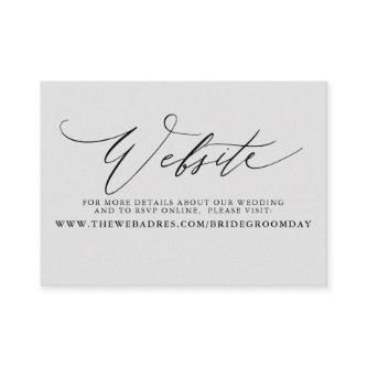 Minimalist Modern Script Wedding Website Card