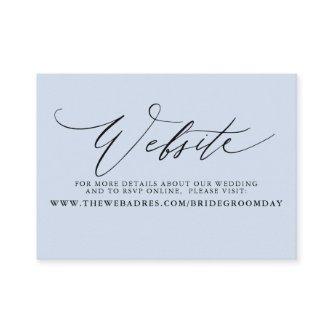 Minimalist Modern Script Wedding Website Card