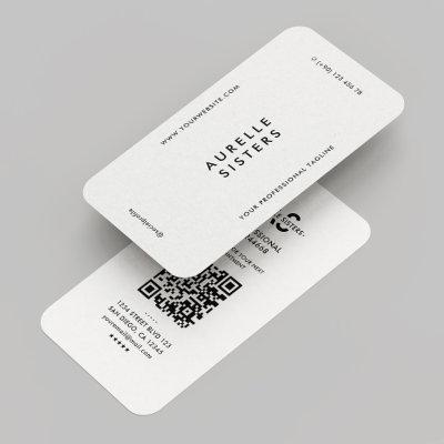 Minimalist Modern Simple Black White QR