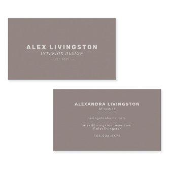 Minimalist Modern Simple Typography Taupe Brown