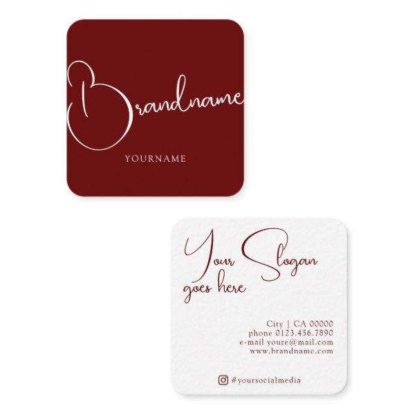 Minimalist Modern Style 2 Colored Simple Plain  Square