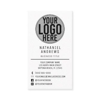 Minimalist Modern White Logo Social Media Custom B