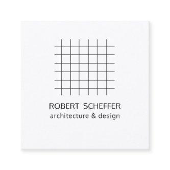 Minimalist Modern White Math Architect Designer Square