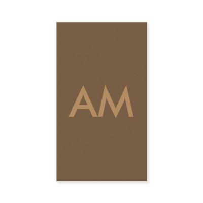 Minimalist Monogram Brown