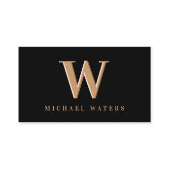 Minimalist Monogram Logo Embossed Effect Business