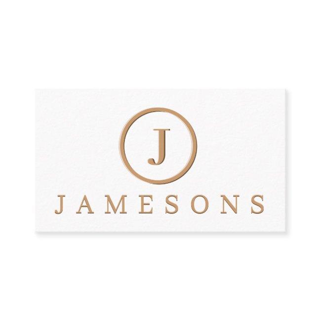 Minimalist Monogram Logo Embossed Effect