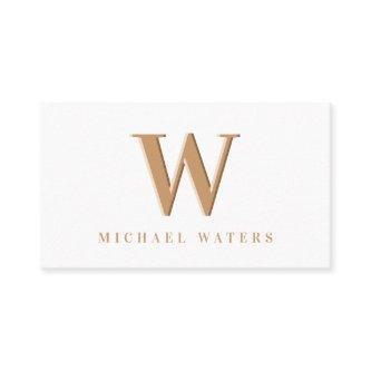Minimalist Monogram Logo Embossed Effect
