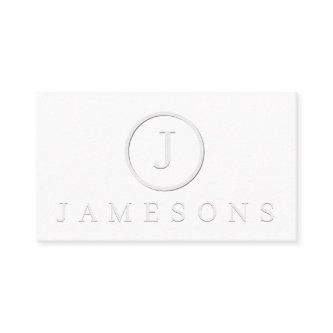 Minimalist Monogram Logo Embossed Effect